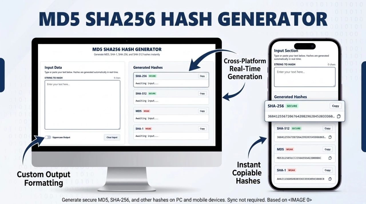MD5 SHA256 Hash Generator – Create Hashes Instantly Online