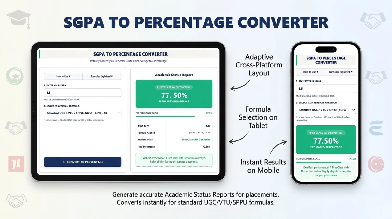 Sgpa to Percentage Converter