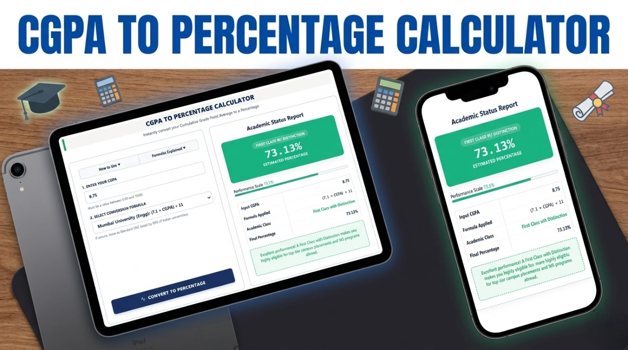 CGPA to Percentage Calculator – UGC, VTU, CBSE, Mumbai University