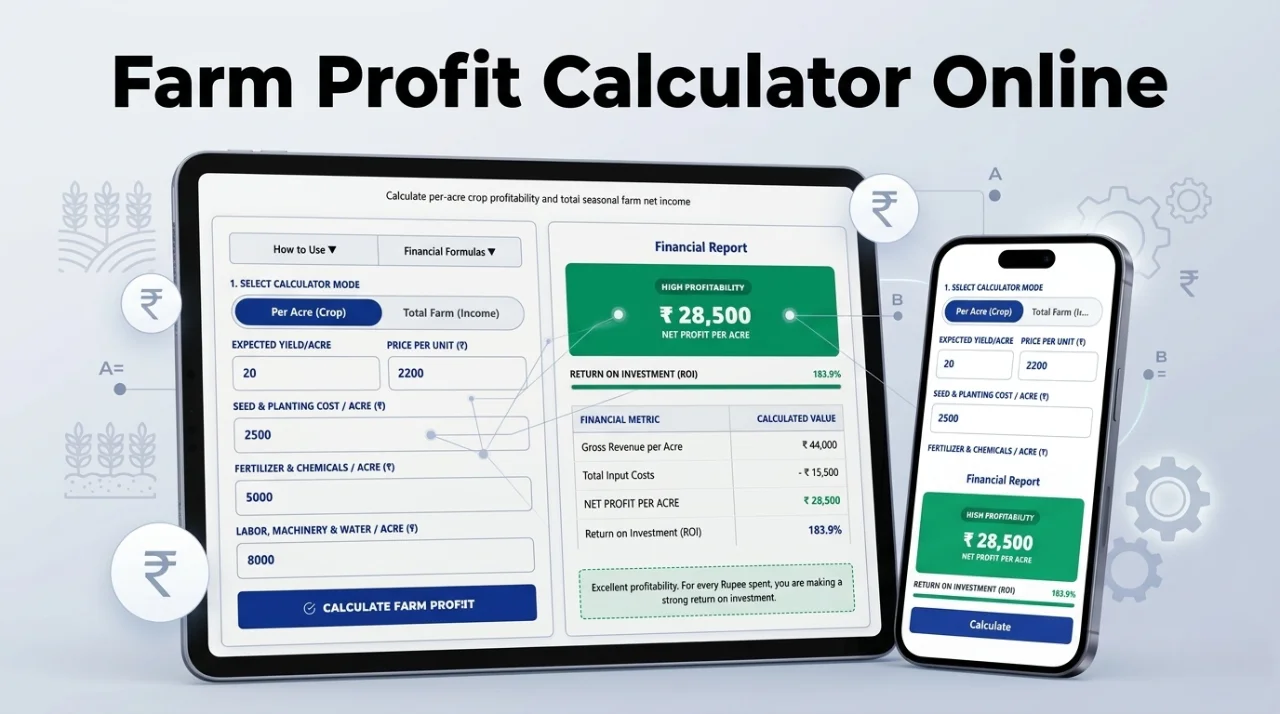 Farm Profit Calculator – Crop & Dairy Profit Estimator