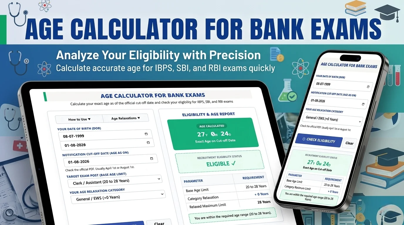 age calculator for bank exams