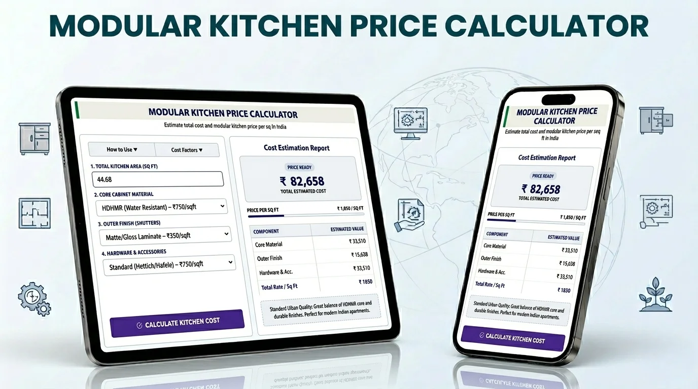 Modular Kitchen Price per Sq Ft in India