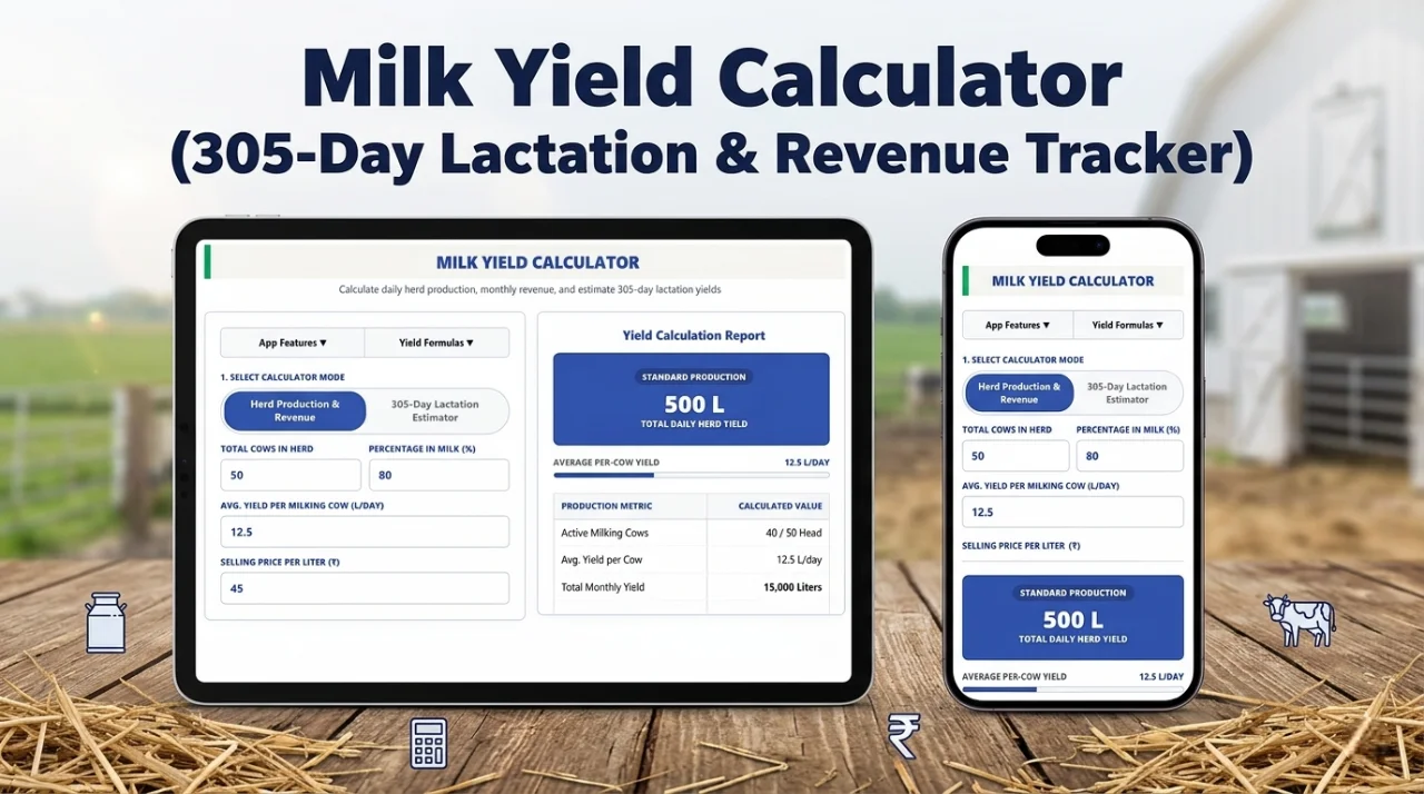 Milk Yield Calculator | 305-Day Lactation & Revenue Tracker