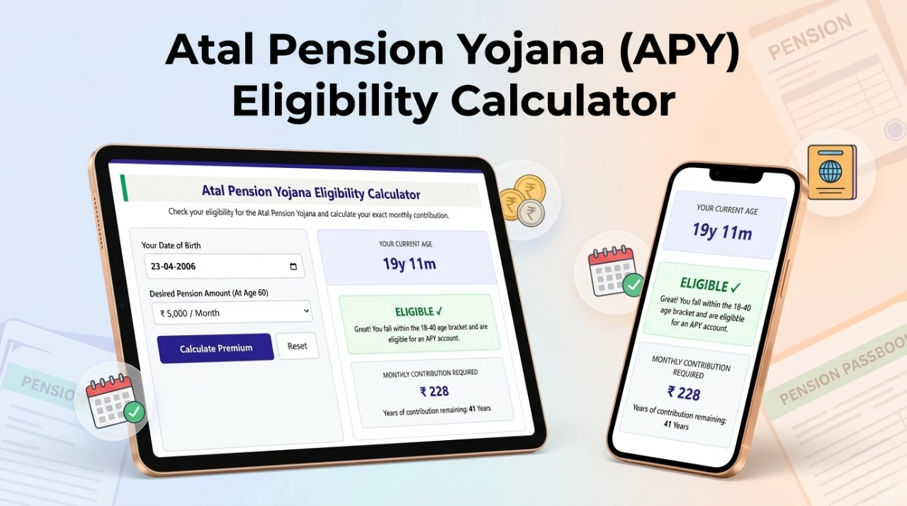 APY Age Calculator – Atal Pension Yojana Eligibility by Age