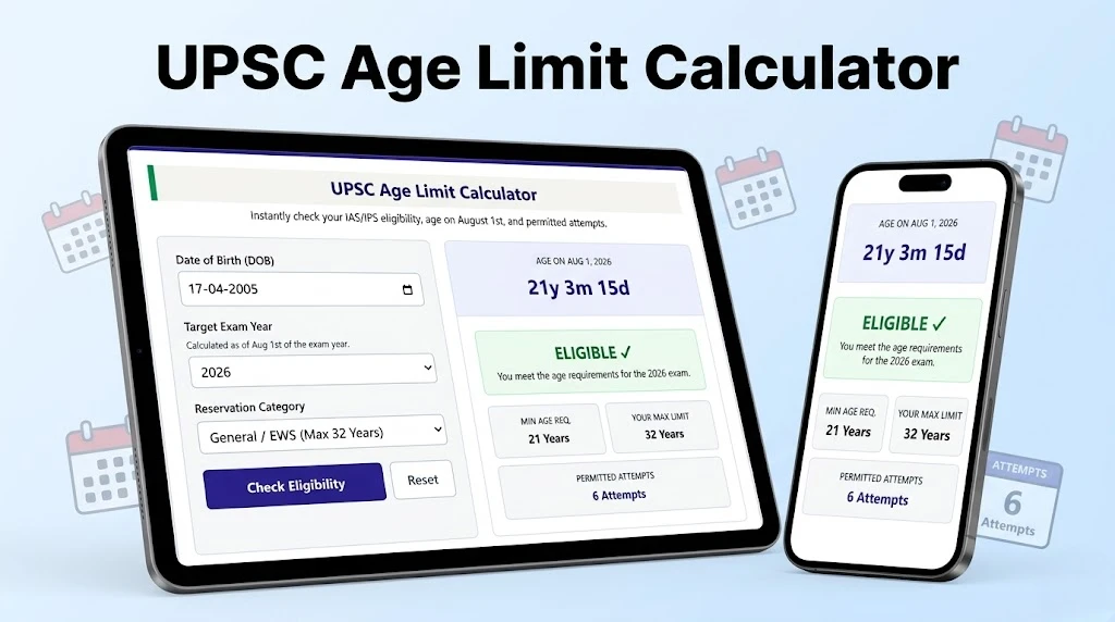 upsc age limit calculator​